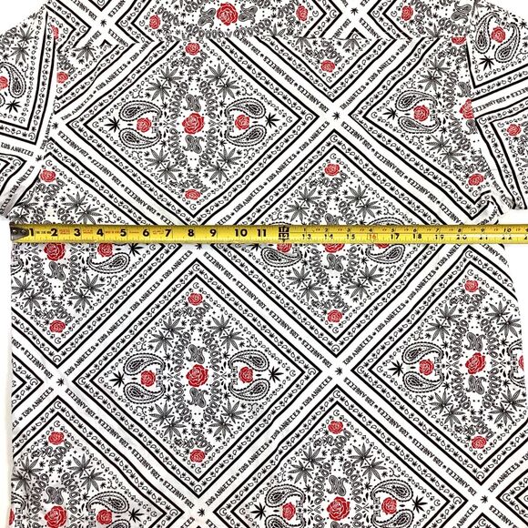 Eighty Eight Mens Sz XL Marijuana Cannabis Collared Shirt White Short Sleeve - Picture 9 of 10